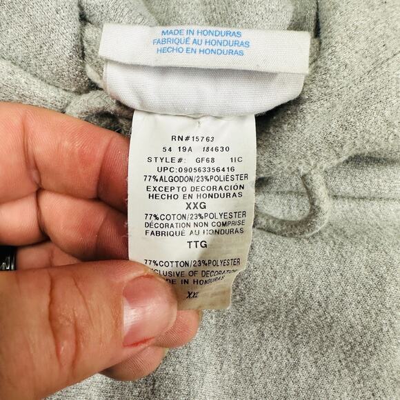 Champion Reverse Weave Hoodie Mens 2XL Gray Pullover Vintage Blank 90s Heavy - Picture 9 of 13